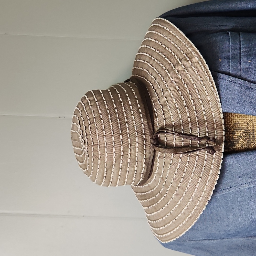 Scala Collezioni Wide Brim Hat. Adjustable Tie En… - image 3